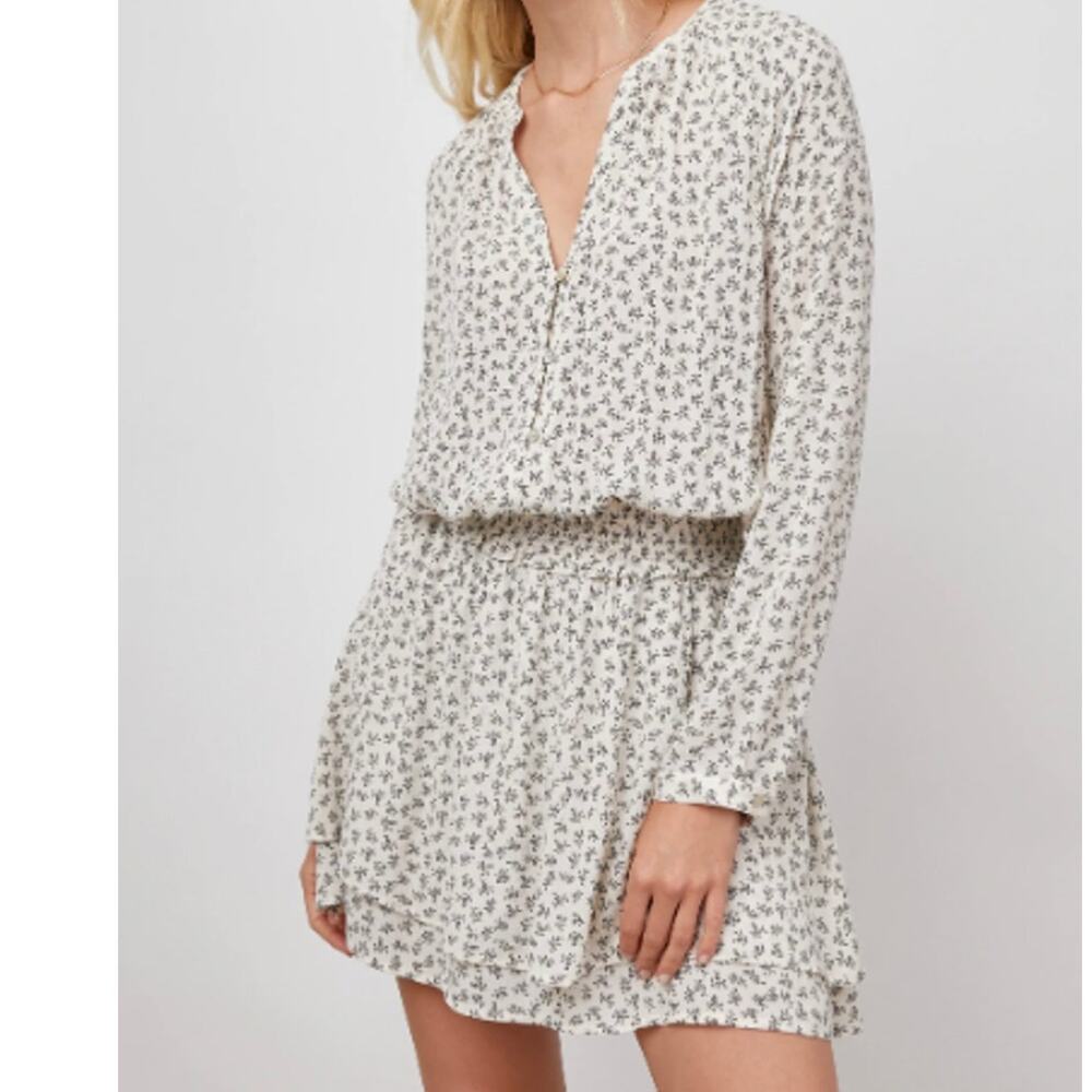 Rails Jasmine Floral Print Blouson Dress Long Sleeve NEW Womens Medium